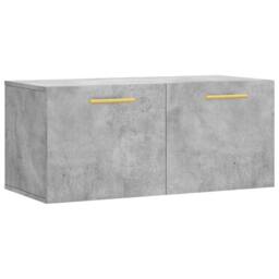 Berkfield Home Wall Cabinet Concrete Grey 80x36.5x35 cm Engineered Wood - thumbnail 1