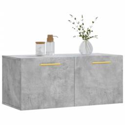 Berkfield Home Wall Cabinet Concrete Grey 80x36.5x35 cm Engineered Wood - thumbnail 3