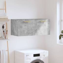 Berkfield Home Wall Cabinet Concrete Grey 80x36.5x35 cm Engineered Wood - thumbnail 2