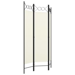 Berkfield Home 3-Panel Room Divider Cream White 120x180 cm - thumbnail 3