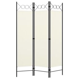Berkfield Home 3-Panel Room Divider Cream White 120x180 cm - thumbnail 2