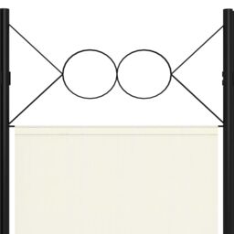 Berkfield Home 3-Panel Room Divider Cream White 120x180 cm - thumbnail 5