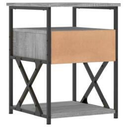 Berkfield Home Durable Bedside Cabinets 2 pcs Grey Sonoma 40x42x55 cm Engineered Wood - Size: 40 x 42 x 55 cm - thumbnail 9