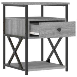 Berkfield Home Durable Bedside Cabinets 2 pcs Grey Sonoma 40x42x55 cm Engineered Wood - Size: 40 x 42 x 55 cm - thumbnail 7