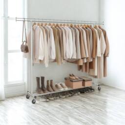 Pirlo Plush Heavy Duty Wide Extendable Metal Clothes Rail With Wheels Silver - thumbnail 2