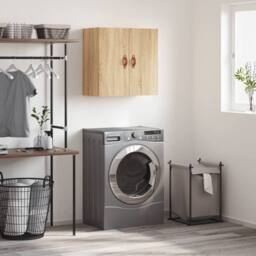 Berkfield Home Wall Cabinet Sonoma Oak 60x31x60 cm Engineered Wood in Light Tan - Size: 60 x 31 x 60 cm - thumbnail 2