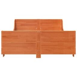 Berkfield Home Bed Frame without Mattress Wax Brown 135x190 cm Double Solid Wood Pine - thumbnail 4