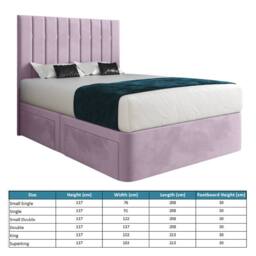 Casani Limpsfield Upholstered Pink Soft Velvet Designer Bed Frame - Size: Double - thumbnail 8