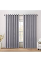Garden Sanctuary Light Grey High Precision Blackout Curtains with Stainless Steel Grommets, 229cm W x 229 cm H - thumbnail 2