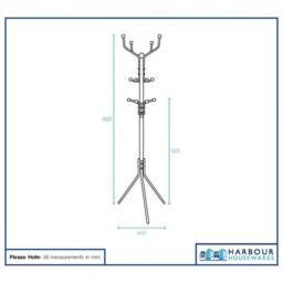 NESTLUNE Free-Standing Steel Coat Rack - White - thumbnail 2