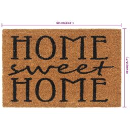 Berkfield Home Door Mat Natural 40x60 cm Tufted Coir in Brown - thumbnail 6
