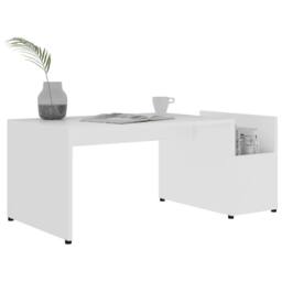 Berkfield Home Coffee Table White 90x45x35 cm Engineered Wood - Size: 90 x 45 x 35 cm - thumbnail 3