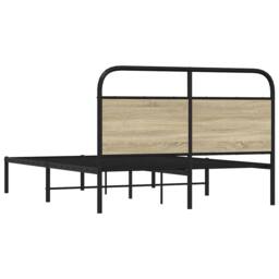 Berkfield Home Bed Frame Without Mattress 120x190 cm Small Double Sonoma Oak Wood in Brown - thumbnail 7