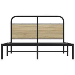 Berkfield Home Bed Frame Without Mattress 120x190 cm Small Double Sonoma Oak Wood in Brown - thumbnail 4