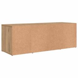 Berkfield Home TV Cabinet with Storage Artisan oak Engineered Wood in Brown - thumbnail 7
