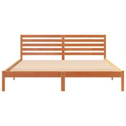 Berkfield Home with Headboard Wax brown 180 x 200 cm Solid pine wood - thumbnail 5