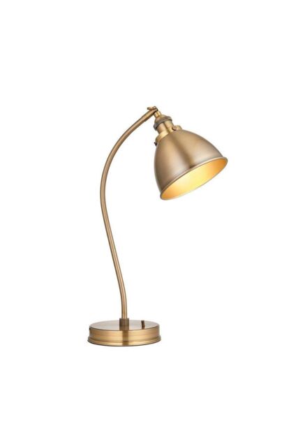 Netlighting Franklin Task Table Lamp Antique Brass Plate in Gold - image 1