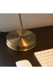 Netlighting Franklin Task Table Lamp Antique Brass Plate in Gold - thumbnail 6