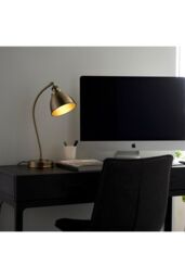 Netlighting Franklin Task Table Lamp Antique Brass Plate in Gold - thumbnail 3