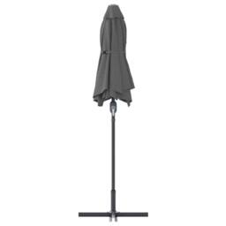 Berkfield Home Modern Garden Parasol Folding Anthracite 380 x 196 x 235 cm in Dark Grey - thumbnail 7