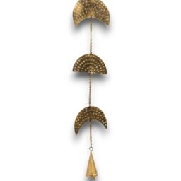 KDMD Indian Chimes - Brass Moon Phases Drop with Bell in Gold - thumbnail 3