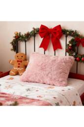 Living and Home Plush Throw Pillow Cover Pillowcase in Pink - thumbnail 2
