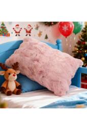 Living and Home Plush Throw Pillow Cover Pillowcase in Pink - thumbnail 5