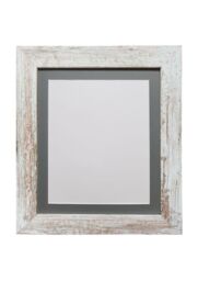 Frames & Mirrors 4U Metro Distressed White Frame with Dark Grey Mount for Image Size A4 - thumbnail 1