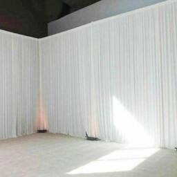 SPETLEK Silk Backdrop Drapes Curtain Wedding Party 3X3M in White - Size: 1 - thumbnail 3