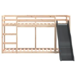 Berkfield Home Bunk Bed with Slide&Ladder without Mattress 90x190 cm Single in Brown - thumbnail 5