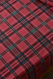 Catherine Lansfield Tartan Check Fitted Sheet in Red - Size: Double Fitted - thumbnail 2