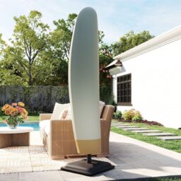 OUTSUNNY Parasol Cover, Patio Cantilever Cover, Banana Umbrella Cover in Beige - thumbnail 1