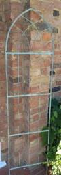 Inspirational Gifting Pair of Verdigris Arched Trellis in Green - thumbnail 3