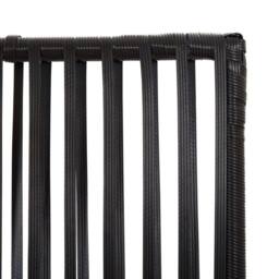 Berkfield Home Room Divider 5 Panels Black Poly Rattan - thumbnail 6