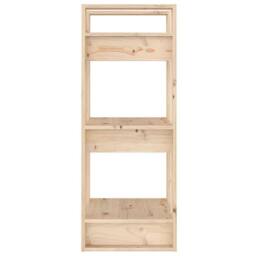 Berkfield Home Book Cabinet/Room Divider 41x35x91 cm Solid Wood Pine in Natural - Size: 41 x 35 x 91 cm - thumbnail 4