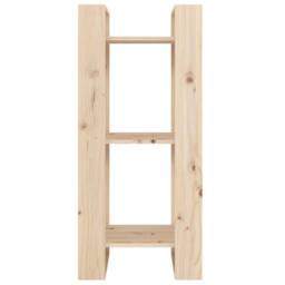 Berkfield Home Book Cabinet/Room Divider 41x35x91 cm Solid Wood Pine in Natural - Size: 41 x 35 x 91 cm - thumbnail 3