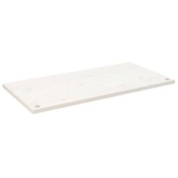 Berkfield Home Desk Top White 100x50x2.5 cm Solid Wood Pine - thumbnail 2