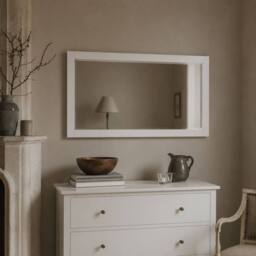 Statement Furniture Edward Hopper Wall Mirror 140x70cm in White - Size: 140x70 cm - thumbnail 1