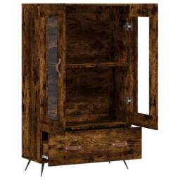 Berkfield Home Highboard Smoked Oak 69.5x31x115 cm Engineered Wood in Brown - thumbnail 5