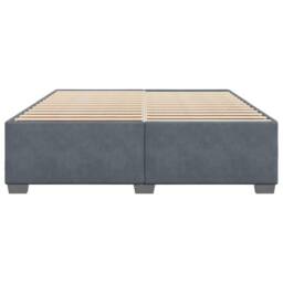 Berkfield Home Bed Frame without Mattress Dark Grey¬†Super King Velvet in Grey - Size: Super King - thumbnail 4