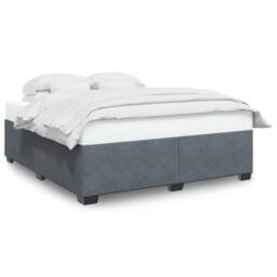 Berkfield Home Bed Frame without Mattress Dark Grey¬†Super King Velvet in Grey - Size: Super King - thumbnail 1
