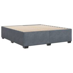 Berkfield Home Bed Frame without Mattress Dark Grey¬†Super King Velvet in Grey - Size: Super King - thumbnail 6