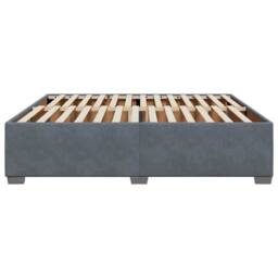 Berkfield Home Bed Frame without Mattress Dark Grey¬†Super King Velvet in Grey - Size: Super King - thumbnail 5