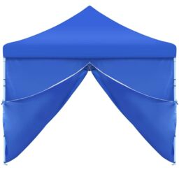 Berkfield Home Folding Pop-up Party Tent with 8 Sidewalls 3x9 m Blue - thumbnail 4