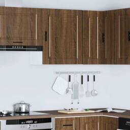 Berkfield Home Kitchen Wall Cabinet¬†Porto Brown Oak Engineered Wood - thumbnail 4