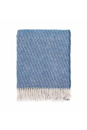 Murmur 'Cara' Wool Throw in Blue - Size: 130 cm x 170 cm - thumbnail 1