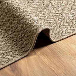 Berkfield Home Rug ZIZUR Beige 140x200 cm Jute Look Indoor & Outdoor - Size: Medium - thumbnail 8