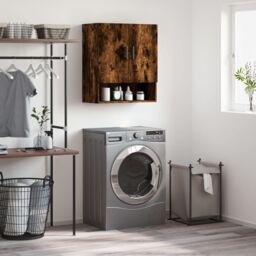 Berkfield Home Wall Cabinet Smoked Oak 60x31x70 cm Engineered Wood in Brown - Size: 60 x 31 x 70 cm - thumbnail 1