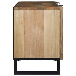 Berkfield Home TV Cabinet, 105 x 33.5 x 46 cm, made from solid mango wood & en in Beige - Size: 105 x 33.5 x 46 cm - thumbnail 4
