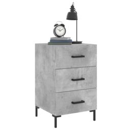 Berkfield Home Bedside Cabinet Concrete Grey 40x40x66 cm Engineered Wood - Size: 40 x 40 x 66 cm - thumbnail 3